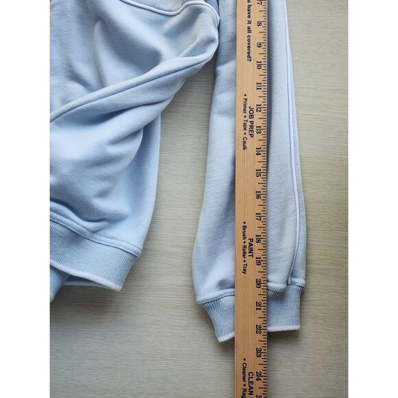 JACKET-ADRIENNE VITTADINI-Light Blue-Large White Zippers-Pockets-Size MED - Picture 10 of 10